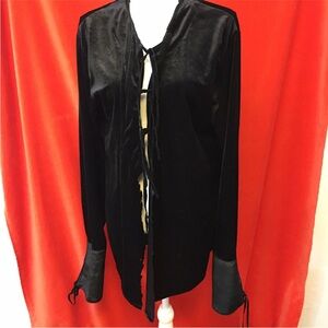 Lip Service velvet jagged edge jacket tie front long cuff m steampunk